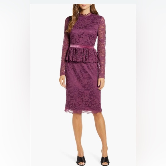 Rachel Parcell Cambridge Long Sleeve Lace Dress M - Picture 2 of 12